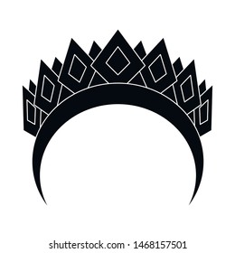 Isolated object of diadem and laurel logo. Collection of diadem and wreath vector icon for stock.