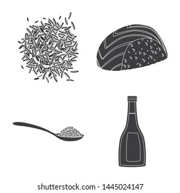 Isolated object of diet and cooking icon. Set of diet and organic stock symbol for web.