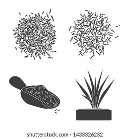 Isolated object of diet and cooking logo. Set of diet and organic vector icon for stock.
