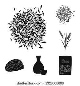 Isolated object of diet and cooking sign. Collection of diet and organic stock symbol for web.