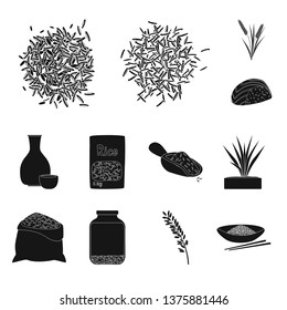 Isolated object of diet and cooking sign. Set of diet and organic stock symbol for web.