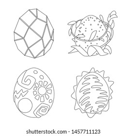 Isolated object of dinosaur and magic icon. Set of dinosaur and fantasy vector icon for stock.