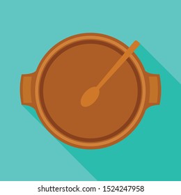 Isolated object of dish and spoon symbol. Web element of dish and bowl stock vector illustration.