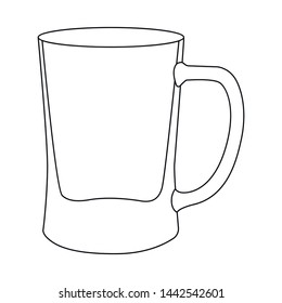Isolated object of dishes and container icon. Set of dishes and glassware stock vector illustration.