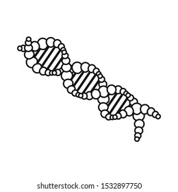 Isolated object of dna and molecule logo. Web element of dna and genetic vector icon for Stock.