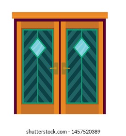 Isolated object of door and apartment sign. Set of door and lock vector icon for stock.