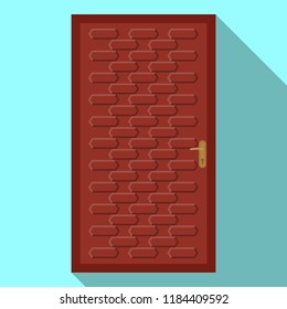 Isolated object of door and front logo. Set of door and wooden stock symbol for web.
