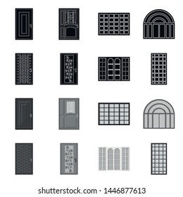 Isolated object of door and front sign. Collection of door and wooden stock symbol for web.