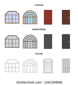 Isolated object of door and window sign.  