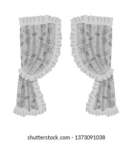 Isolated object of drapes and frill sign. Set of drapes and dining vector icon for stock.