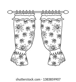 Isolated object of drapes and ribbon symbol. Collection of drapes and garter vector icon for stock.