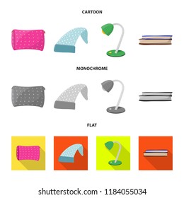 Isolated object of dreams and night icon. Collection of dreams and bedroom vector icon for stock.