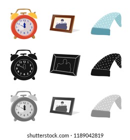 Isolated object of dreams and night icon. Collection of dreams and bedroom vector icon for stock.
