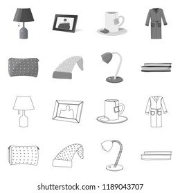 Isolated object of dreams and night icon. Collection of dreams and bedroom stock symbol for web.