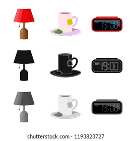 Isolated object of dreams and night icon. Set of dreams and bedroom stock vector illustration.