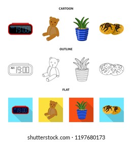 Isolated object of dreams and night icon. Set of dreams and bedroom vector icon for stock.