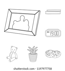 Isolated object of dreams and night icon. Collection of dreams and bedroom vector icon for stock.