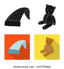 Isolated object of dreams and night icon. Collection of dreams and bedroom vector icon for stock.