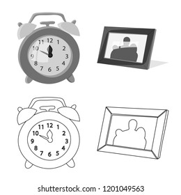Isolated object of dreams and night icon. Set of dreams and bedroom vector icon for stock.