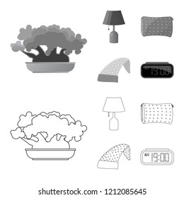 Isolated object of dreams and night icon. Collection of dreams and bedroom vector icon for stock.