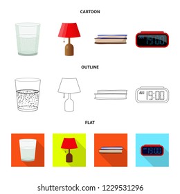 Isolated object of dreams and night icon. Collection of dreams and bedroom stock vector illustration.
