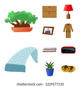 Isolated object of dreams and night icon. Set of dreams and bedroom vector icon for stock.