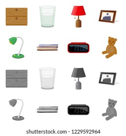 Isolated object of dreams and night icon. Set of dreams and bedroom vector icon for stock.