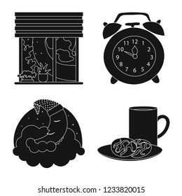 Isolated object of dreams and night icon. Set of dreams and bedroom stock symbol for web.