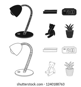 Isolated object of dreams and night icon. Collection of dreams and bedroom stock vector illustration.