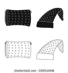 Isolated object of dreams and night icon. Set of dreams and bedroom vector icon for stock.