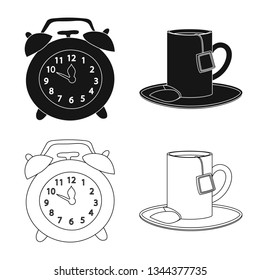 Isolated object of dreams and night icon. Set of dreams and bedroom stock symbol for web.