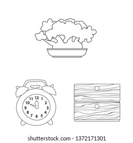 Isolated object of dreams and night icon. Set of dreams and bedroom stock symbol for web.