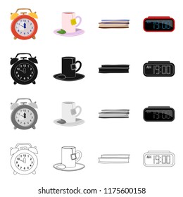 Isolated object of dreams and night logo. Collection of dreams and bedroom vector icon for stock.