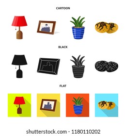 Isolated object of dreams and night logo. Collection of dreams and bedroom stock vector illustration.