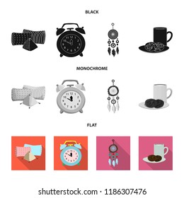 Isolated object of dreams and night logo. Set of dreams and bedroom stock symbol for web.