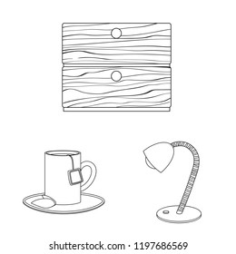 Isolated object of dreams and night logo. Set of dreams and bedroom stock symbol for web.