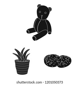 Isolated object of dreams and night logo. Collection of dreams and bedroom stock vector illustration.