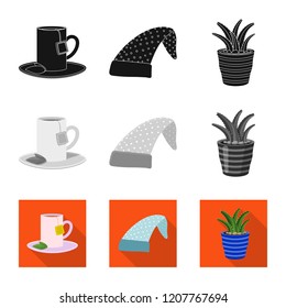 Isolated object of dreams and night logo. Collection of dreams and bedroom vector icon for stock.