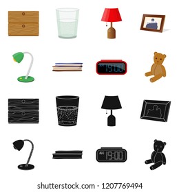 Isolated object of dreams and night logo. Set of dreams and bedroom stock symbol for web.