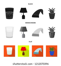 Isolated object of dreams and night logo. Set of dreams and bedroom vector icon for stock.