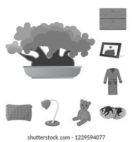 Isolated object of dreams and night logo. Set of dreams and bedroom vector icon for stock.
