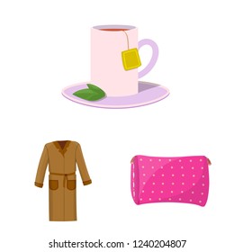 Isolated object of dreams and night logo. Collection of dreams and bedroom stock symbol for web.