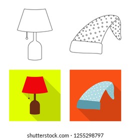 Isolated object of dreams and night logo. Set of dreams and bedroom vector icon for stock.