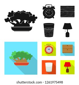 Isolated object of dreams and night logo. Set of dreams and bedroom stock vector illustration.
