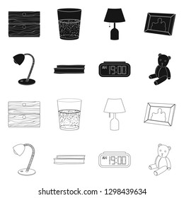 Isolated object of dreams and night logo. Collection of dreams and bedroom vector icon for stock.