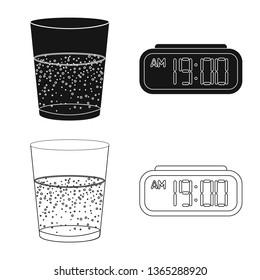 Isolated object of dreams and night logo. Collection of dreams and bedroom vector icon for stock.