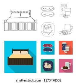 Isolated object of dreams and night sign. Set of dreams and bedroom vector icon for stock.