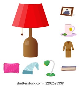 Isolated object of dreams and night sign. Set of dreams and bedroom stock vector illustration.