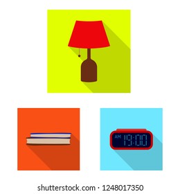 Isolated object of dreams and night sign. Set of dreams and bedroom stock symbol for web.