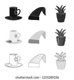 Isolated object of dreams and night sign. Collection of dreams and bedroom vector icon for stock.